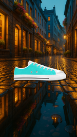 Women's Bright Turquoise Solid Low Top Shoes
