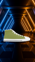Women's Dark Tan Solid High Top Shoes
