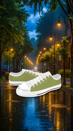 Men's Asparagus Solid Low Top Shoes