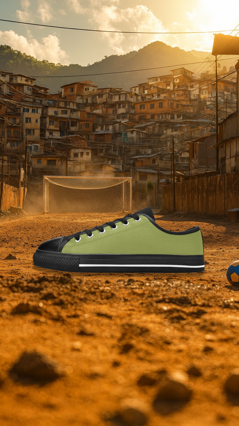 Men's Asparagus Solid Low Top Shoes