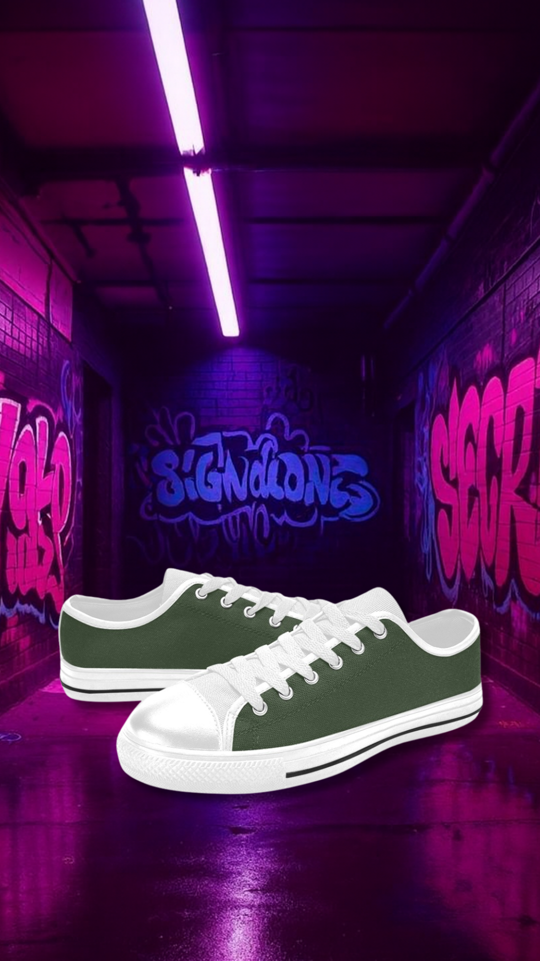 Men's Gray Asparagus Solid Low Top Shoes