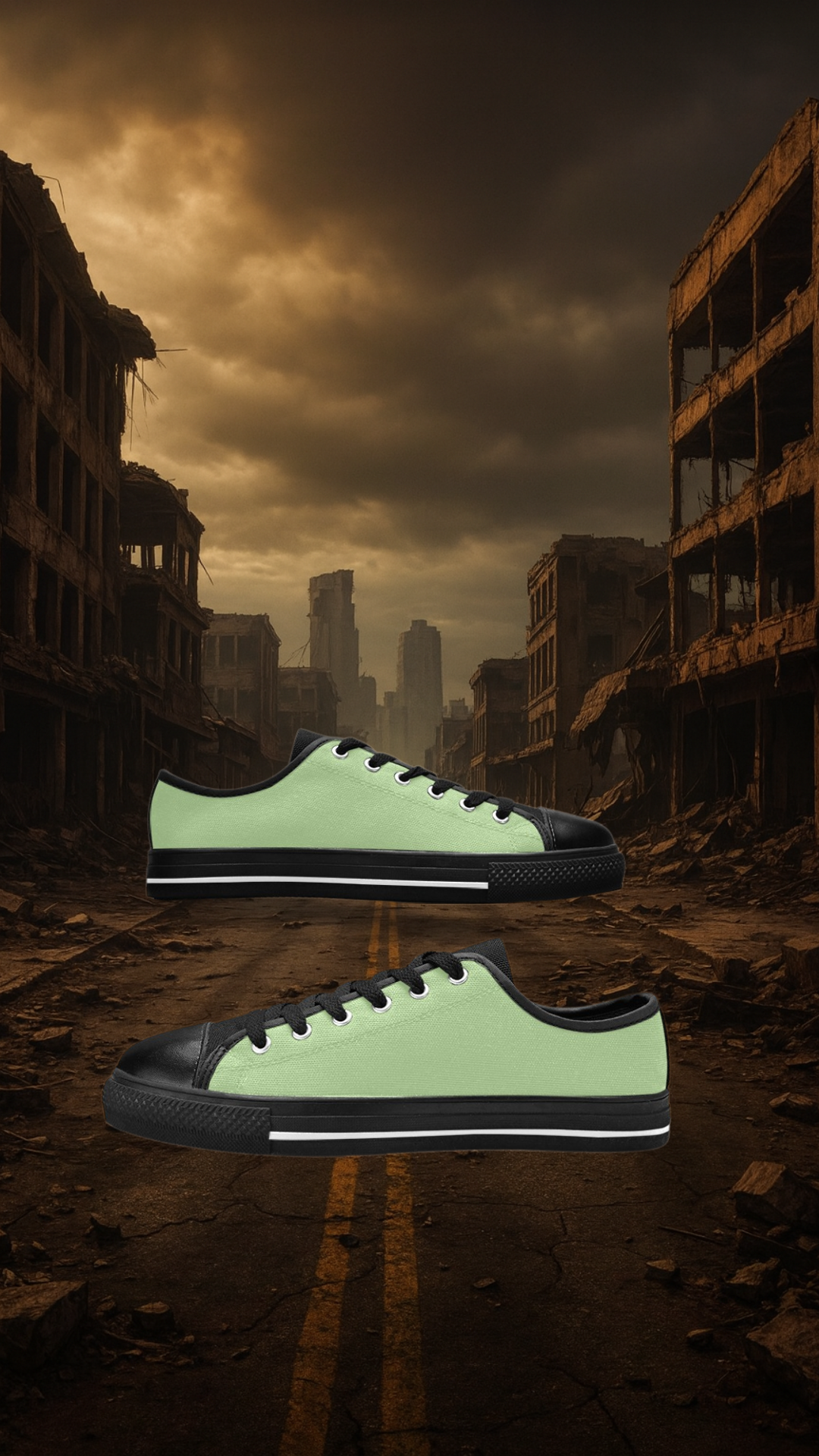 Women's Laurel Green Solid Low Top Shoes