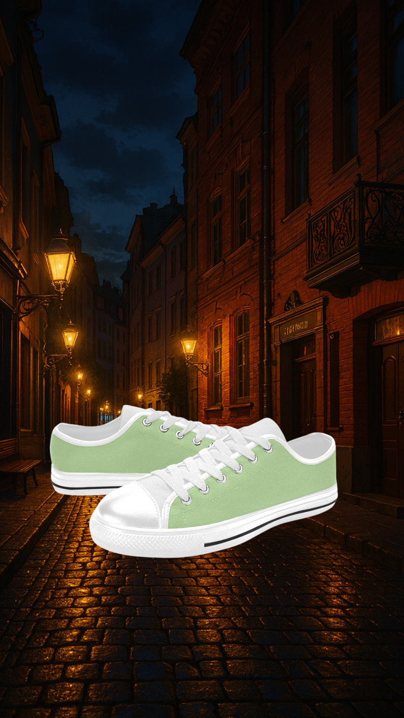 Men's Laurel Green Solid Low Top Shoes