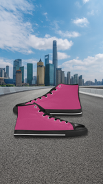 Men's Raspberry Rose Solid High Top Shoes