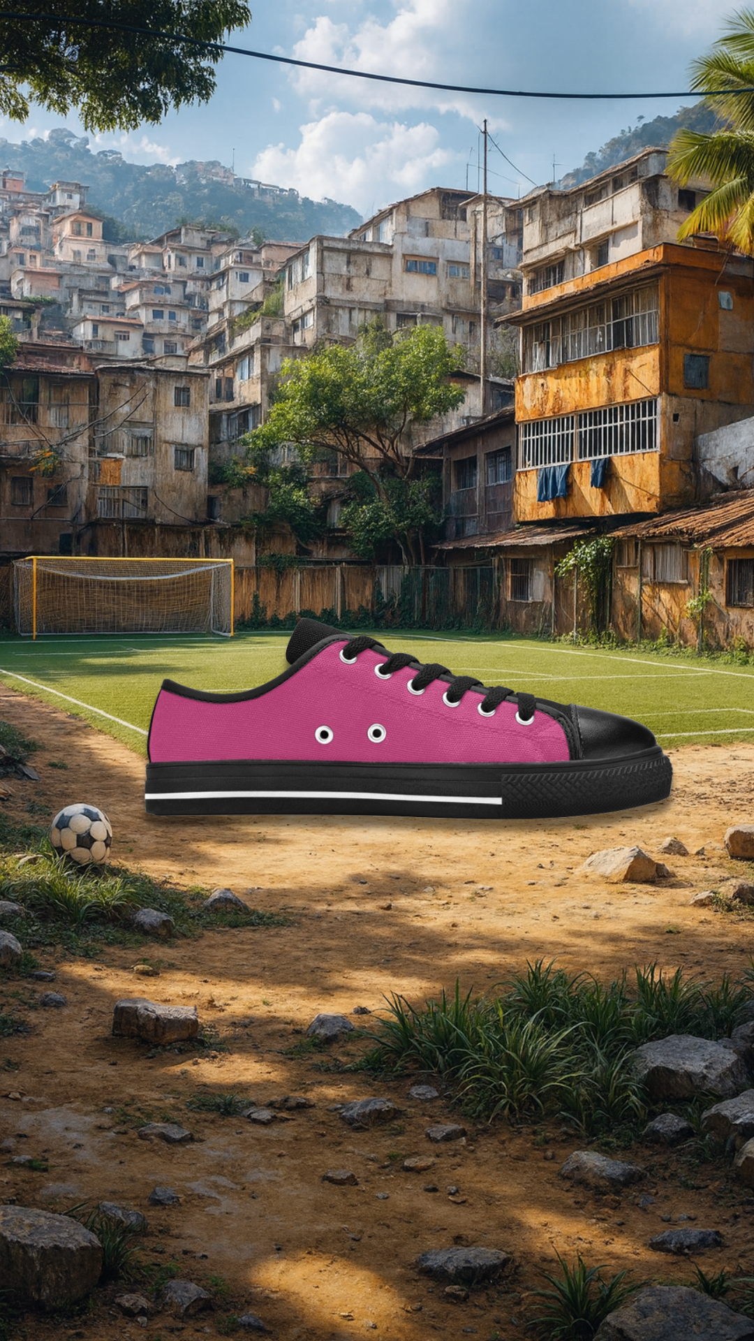 Men's Raspberry Rose Solid Low Top Shoes