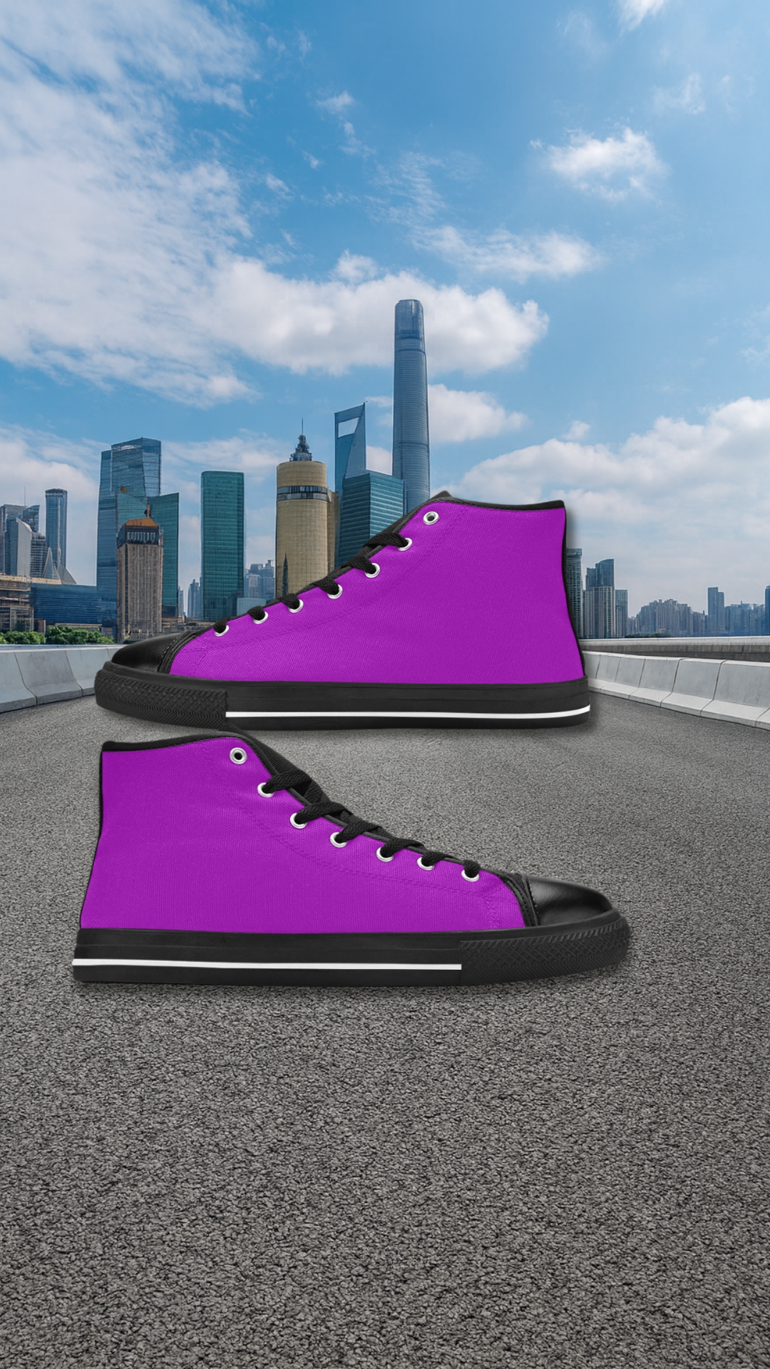 Men's Dark Orchid Solid High Top Shoes