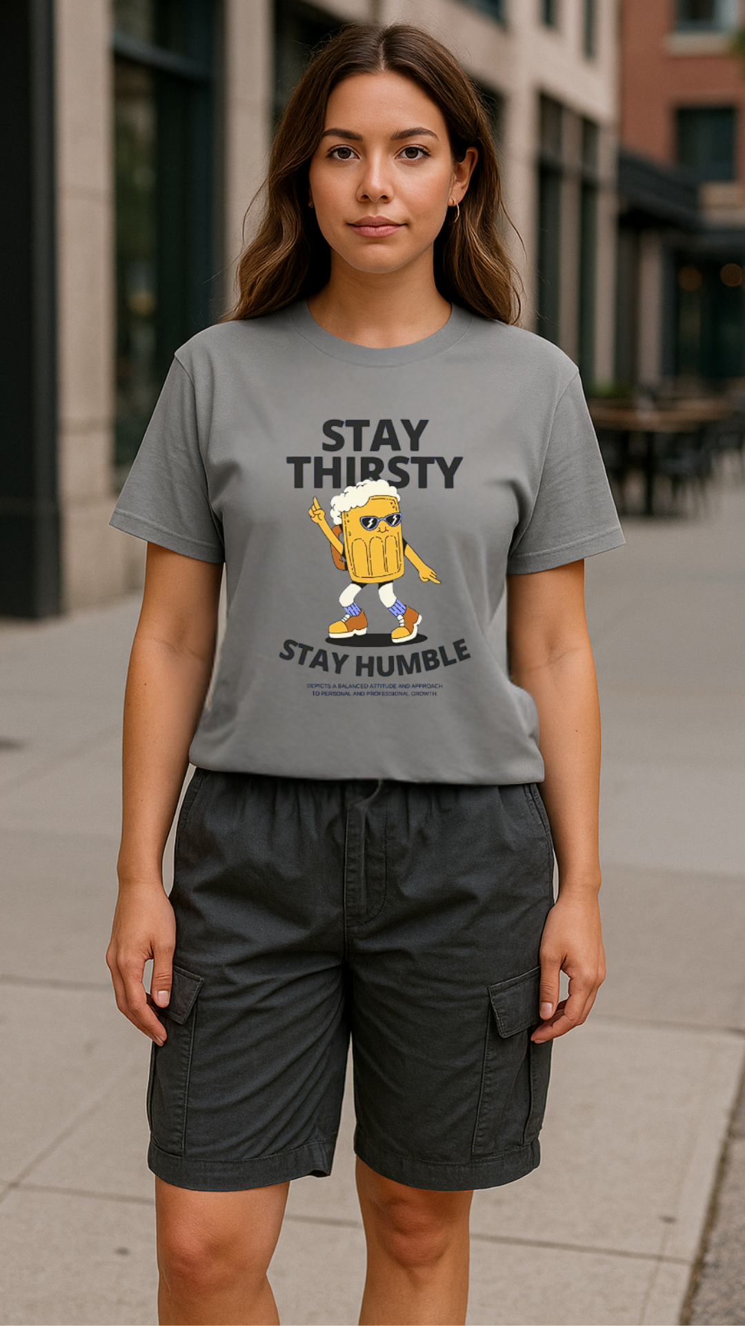 Women's Stay Thirsty Abstract Classic Fit T-shirt
