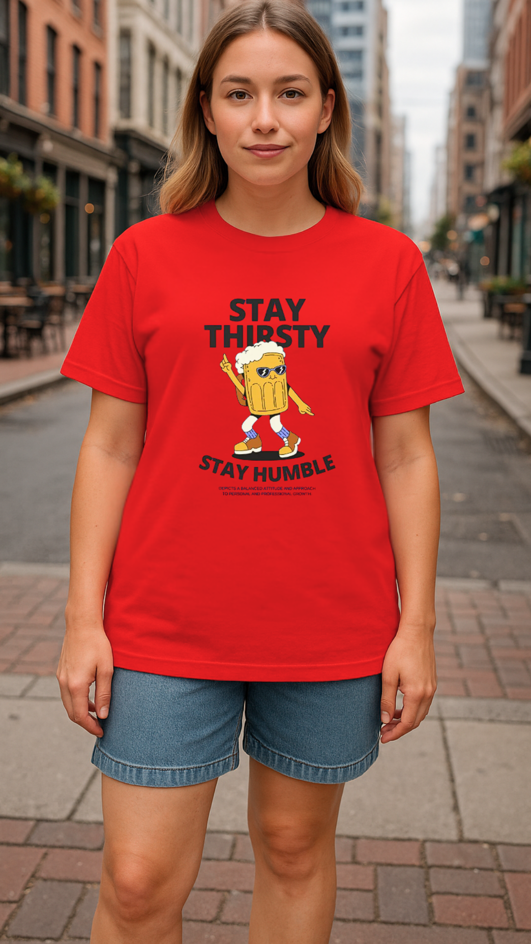Women's Stay Thirsty Abstract Classic Fit T-shirt