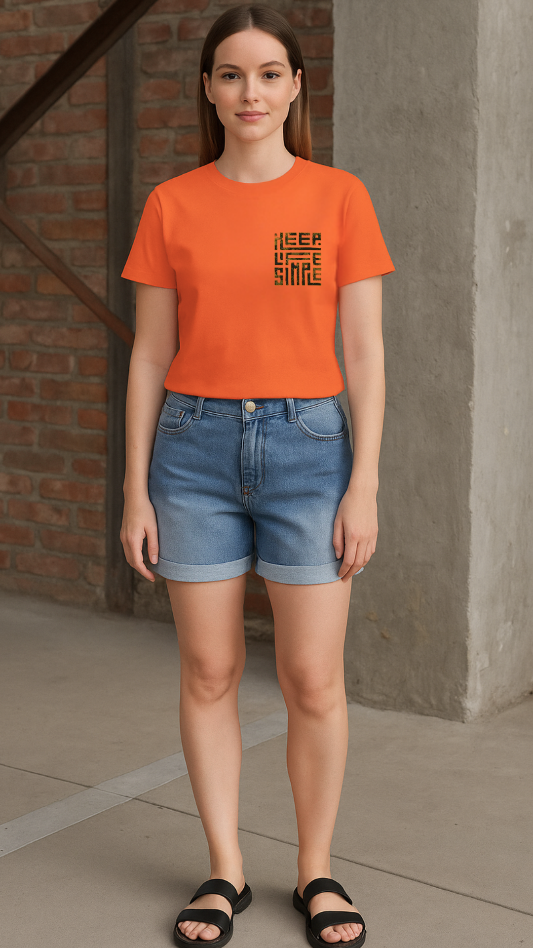 Women's Keep Life Simple Abstract Classic Fit T-shirt