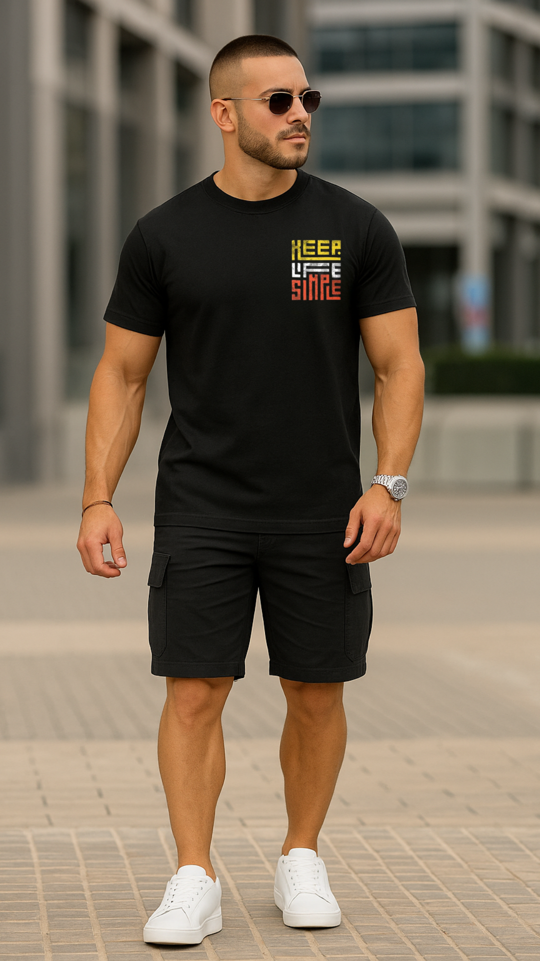 Men's Keep Life Simple Streetwear Classic Fit T-shirt
