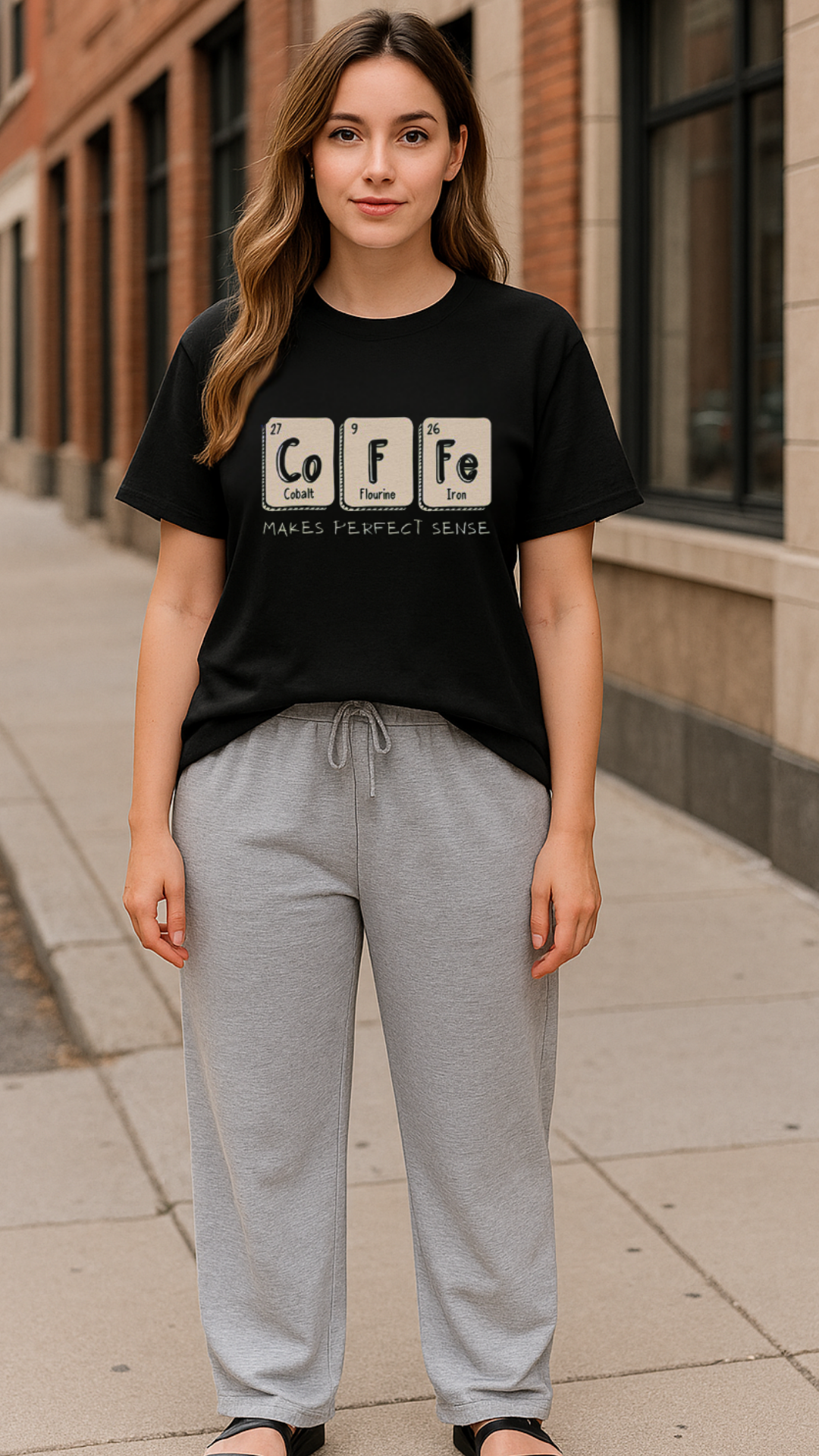 Women's Coffee Abstract Classic Fit T-shirt