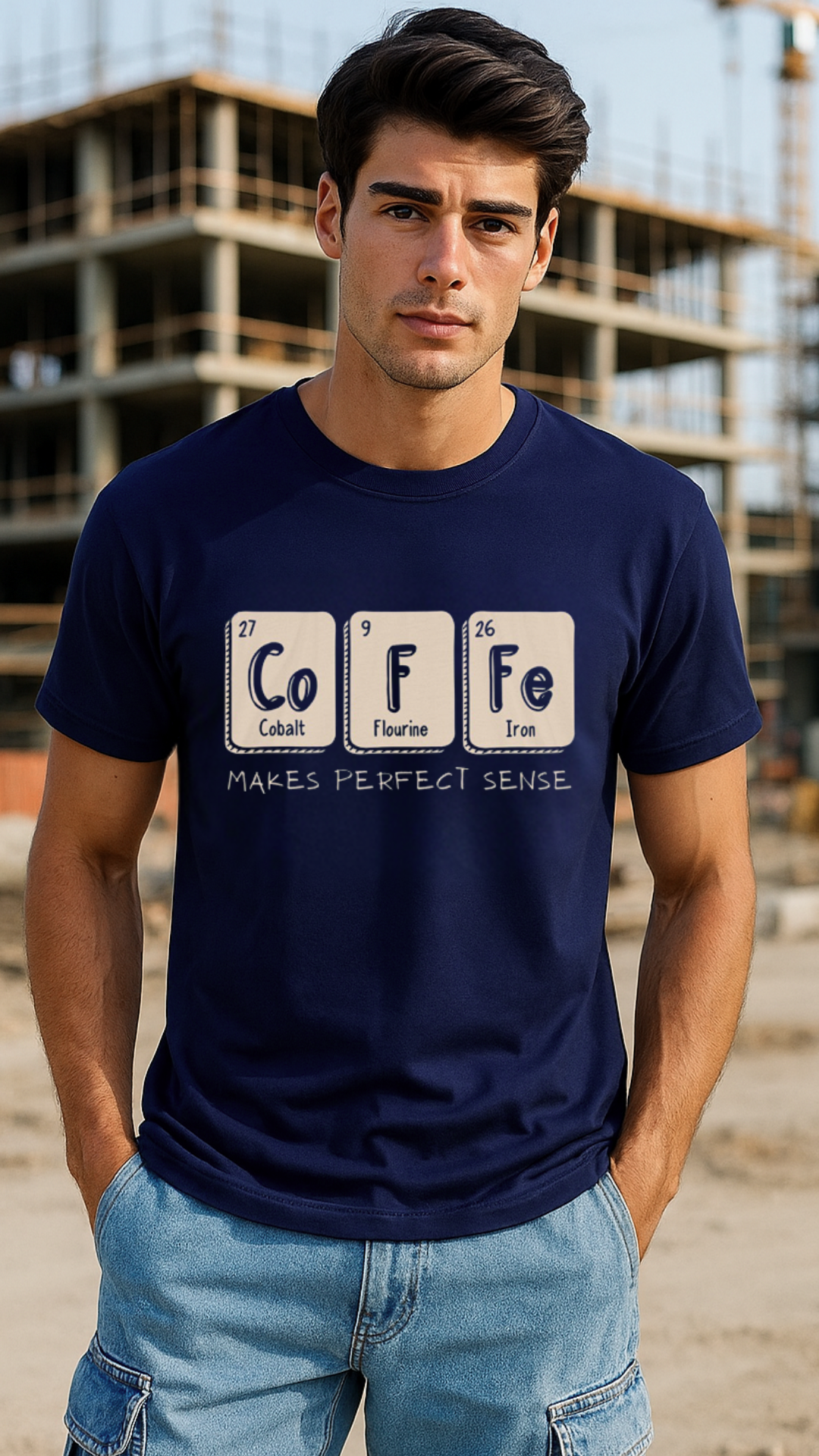 Men's Coffe Streetwear Classic Fit T-shirt