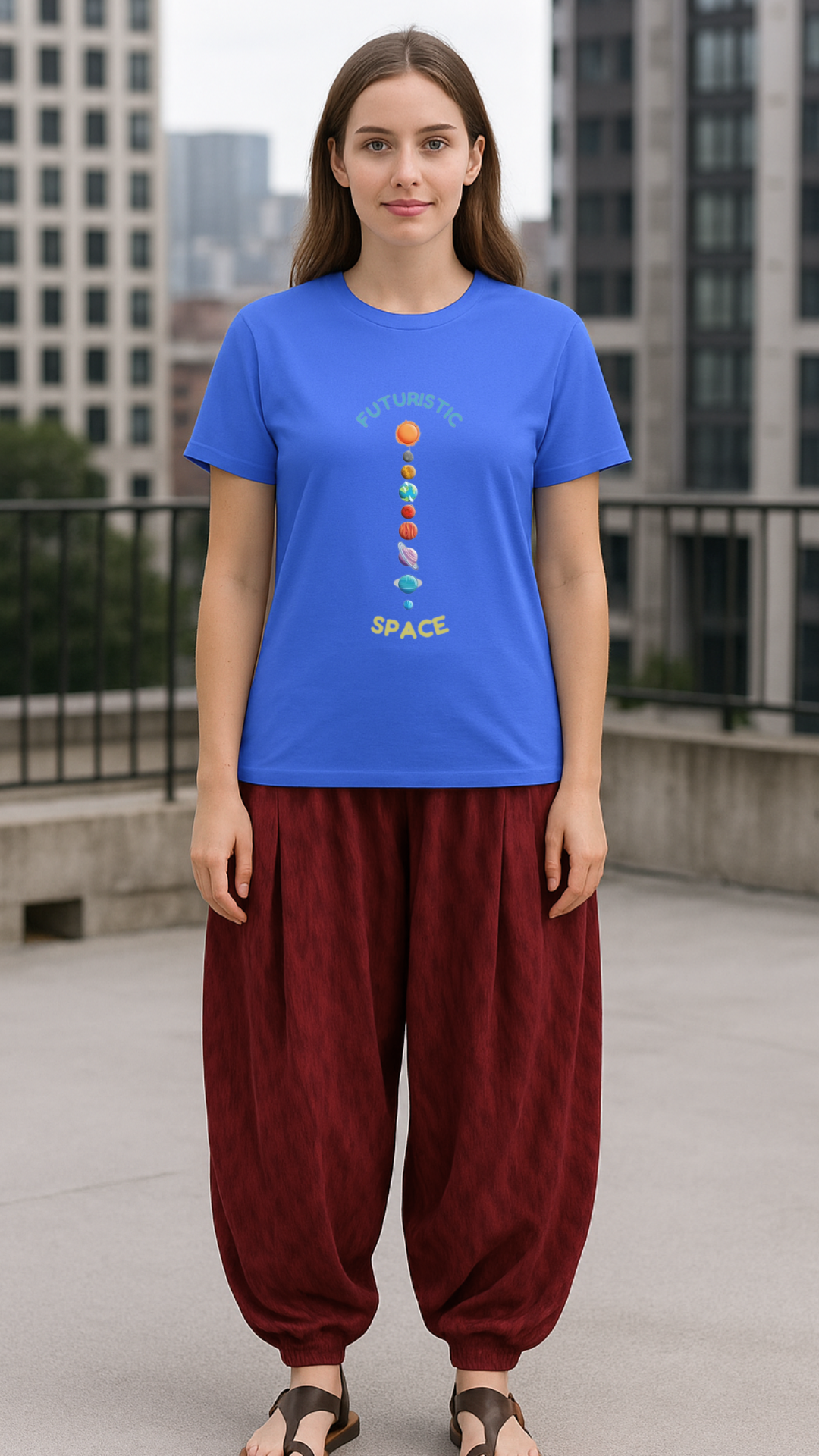 Women's Futuristic Space Acid & Punk Classic Fit T-shirt