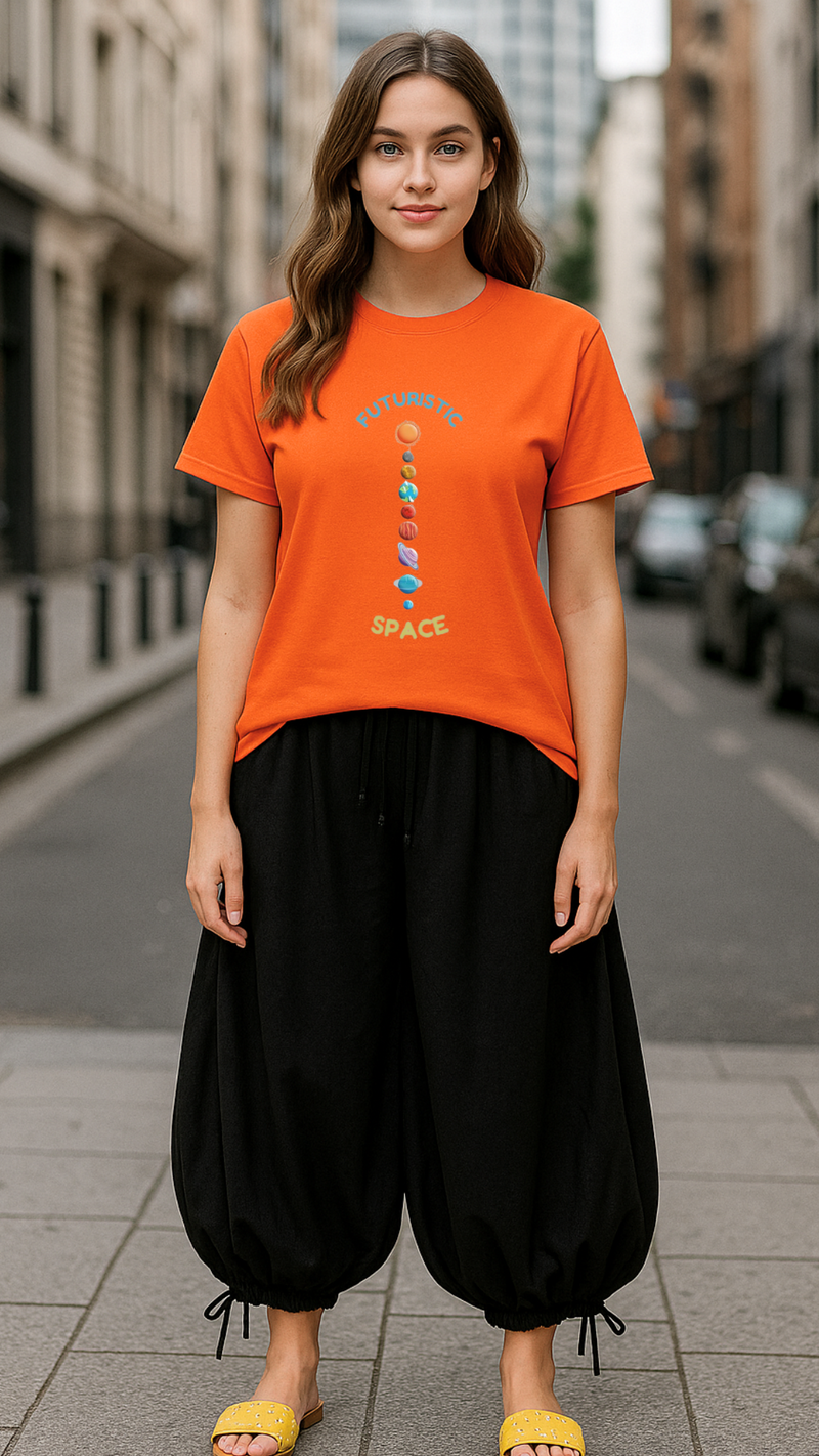 Women's Futuristic Space Acid & Punk Classic Fit T-shirt