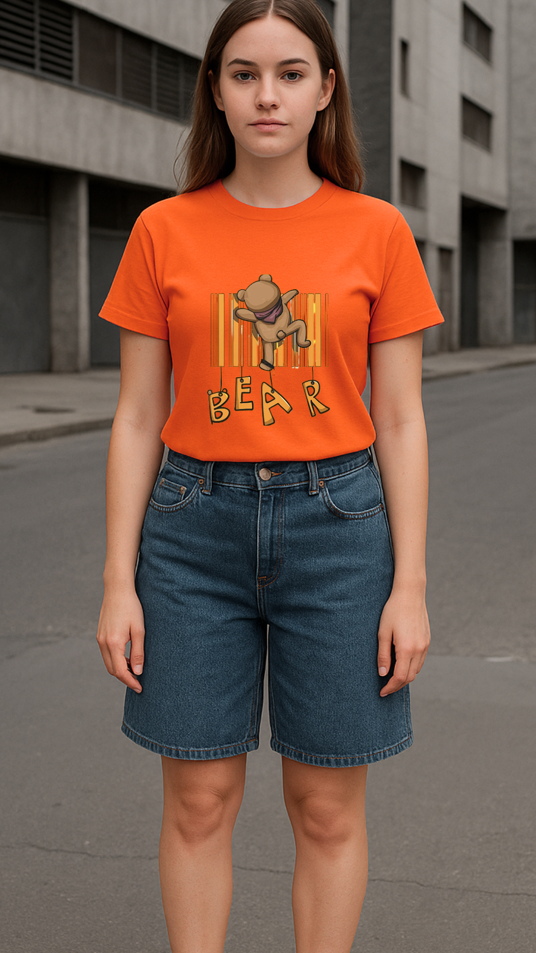 Women's Bear Abstract Classic Fit T-shirt
