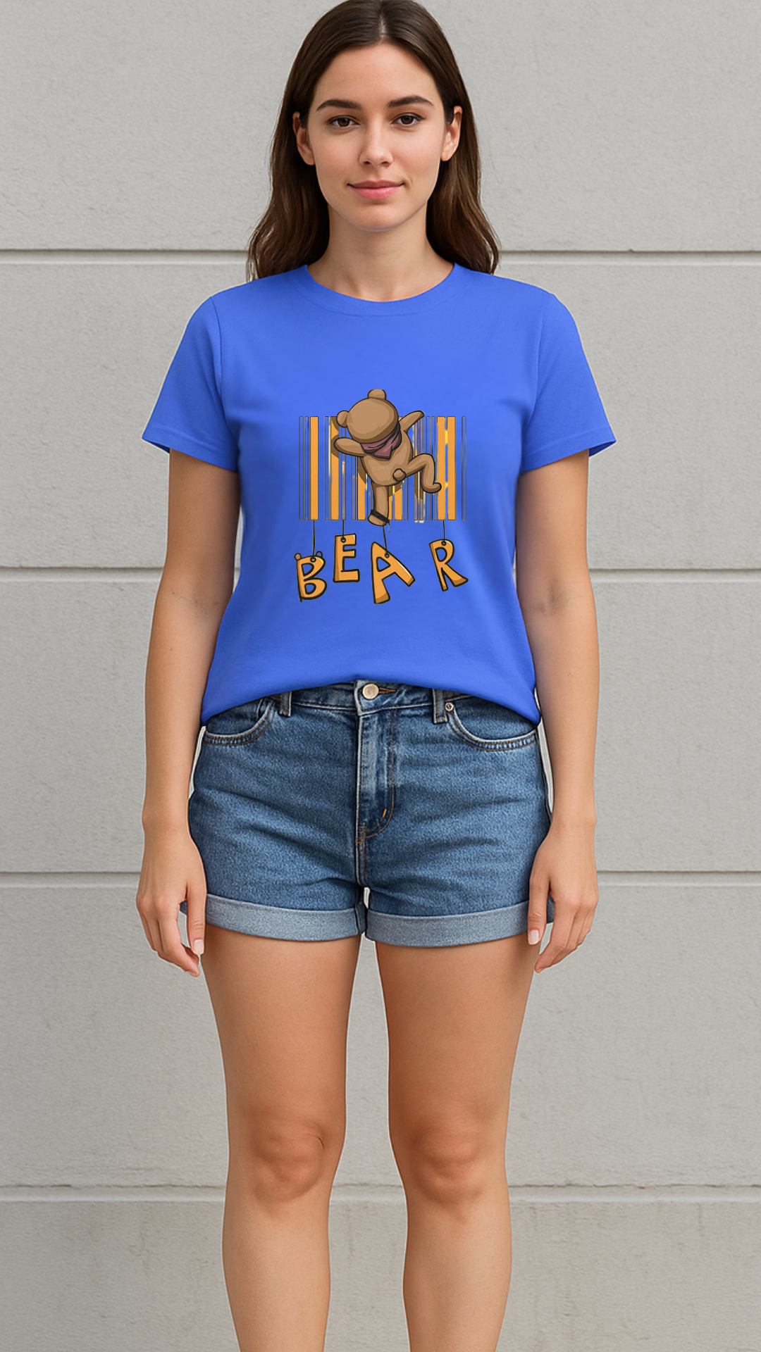 Women's Bear Abstract Classic Fit T-shirt