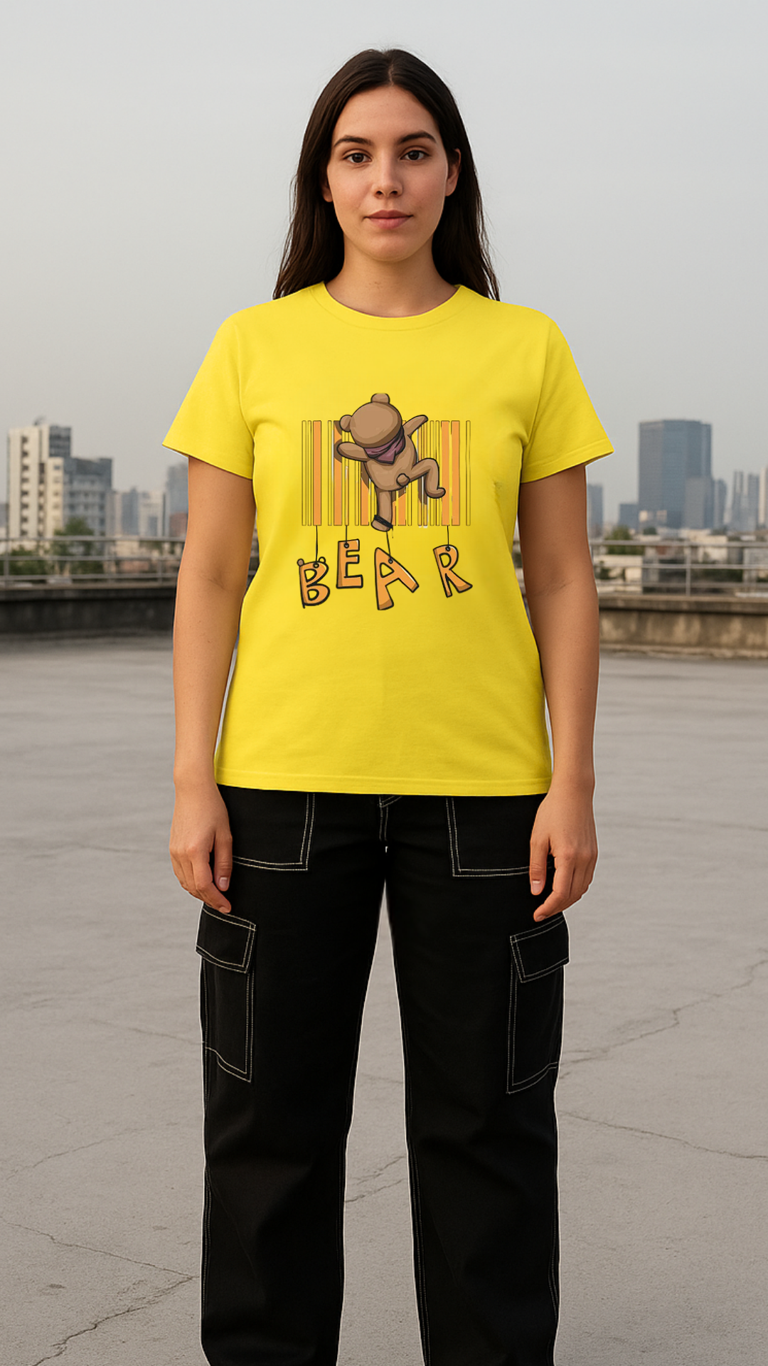Women's Bear Abstract Classic Fit T-shirt