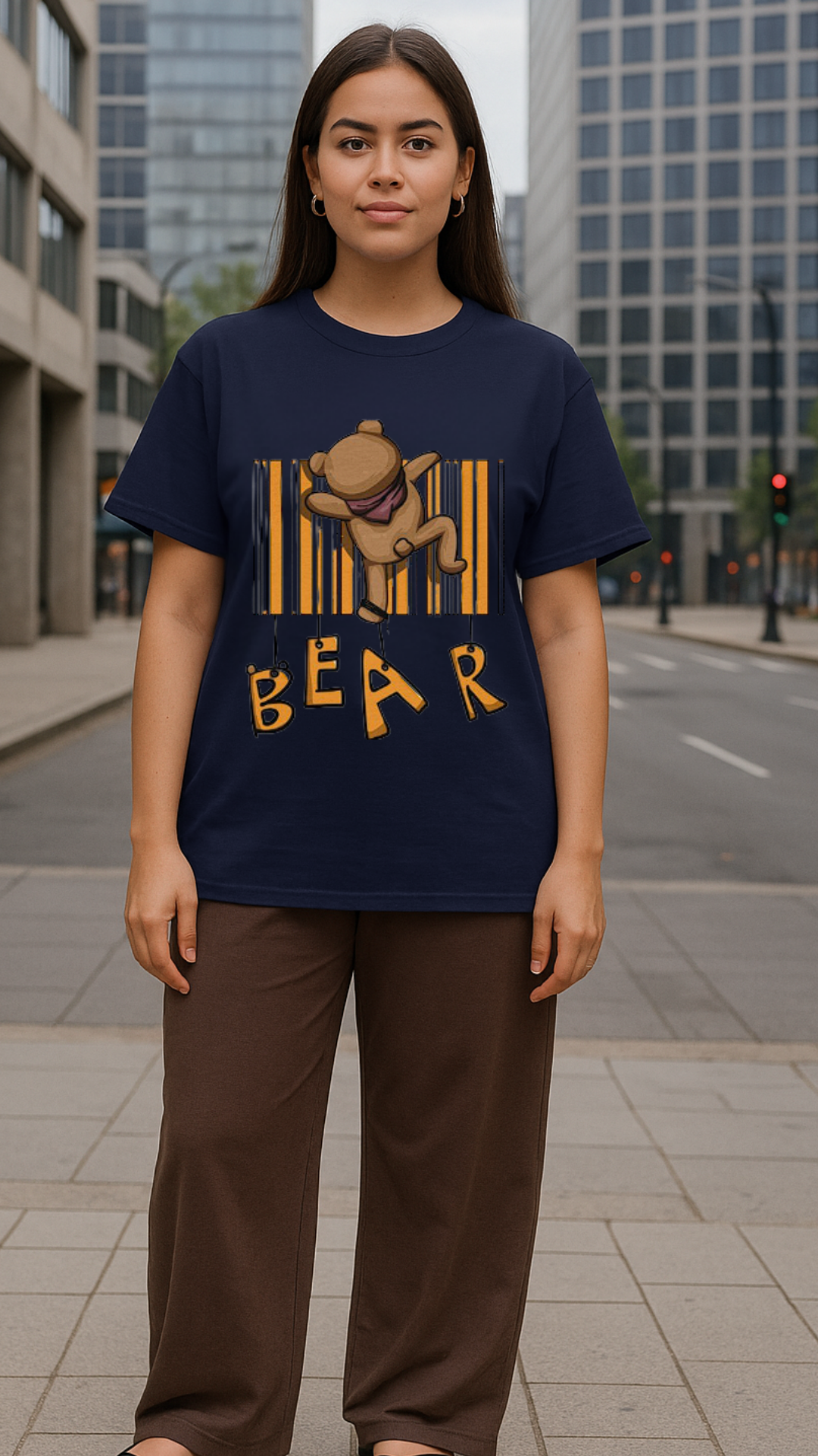 Women's Bear Abstract Classic Fit T-shirt