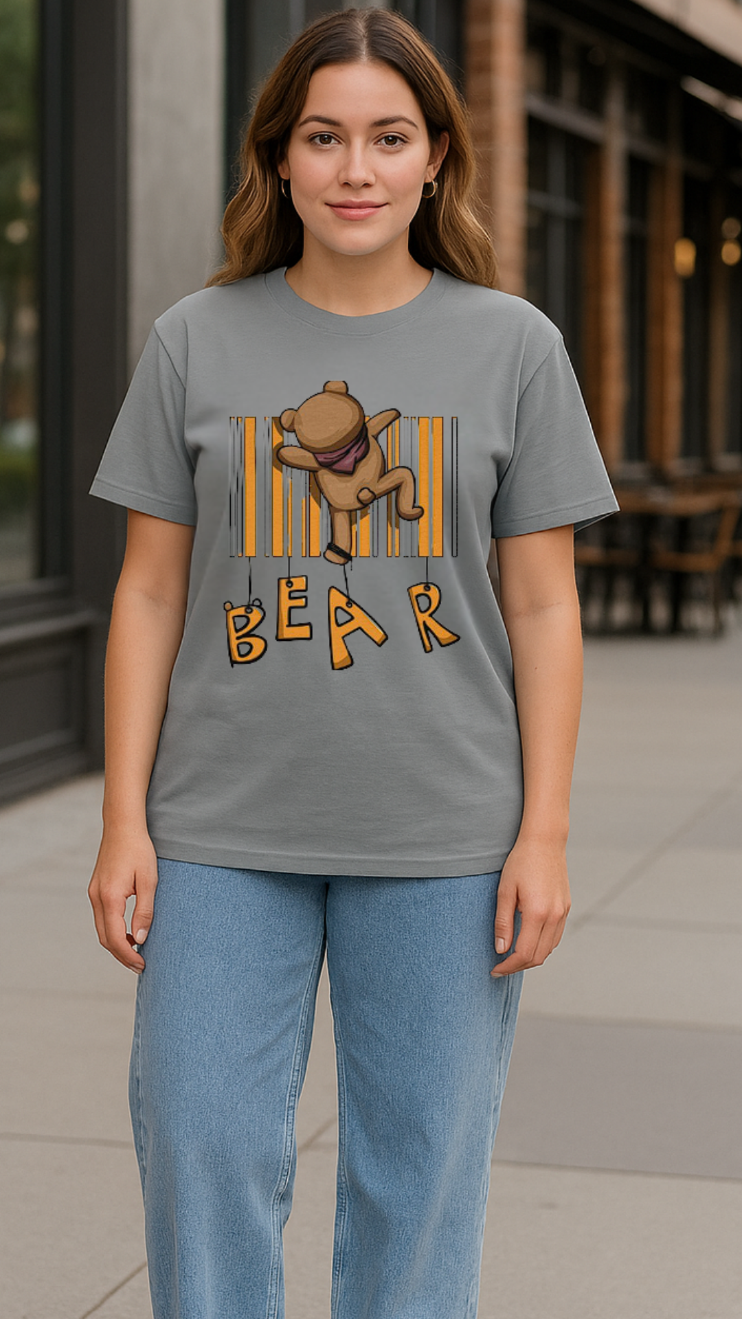 Women's Bear Abstract Classic Fit T-shirt