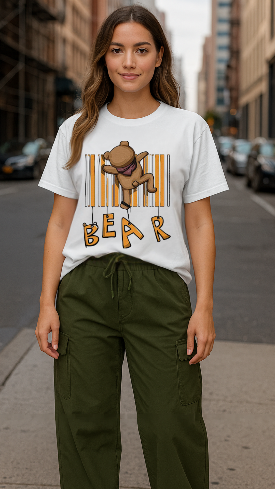 Women's Bear Abstract Classic Fit T-shirt