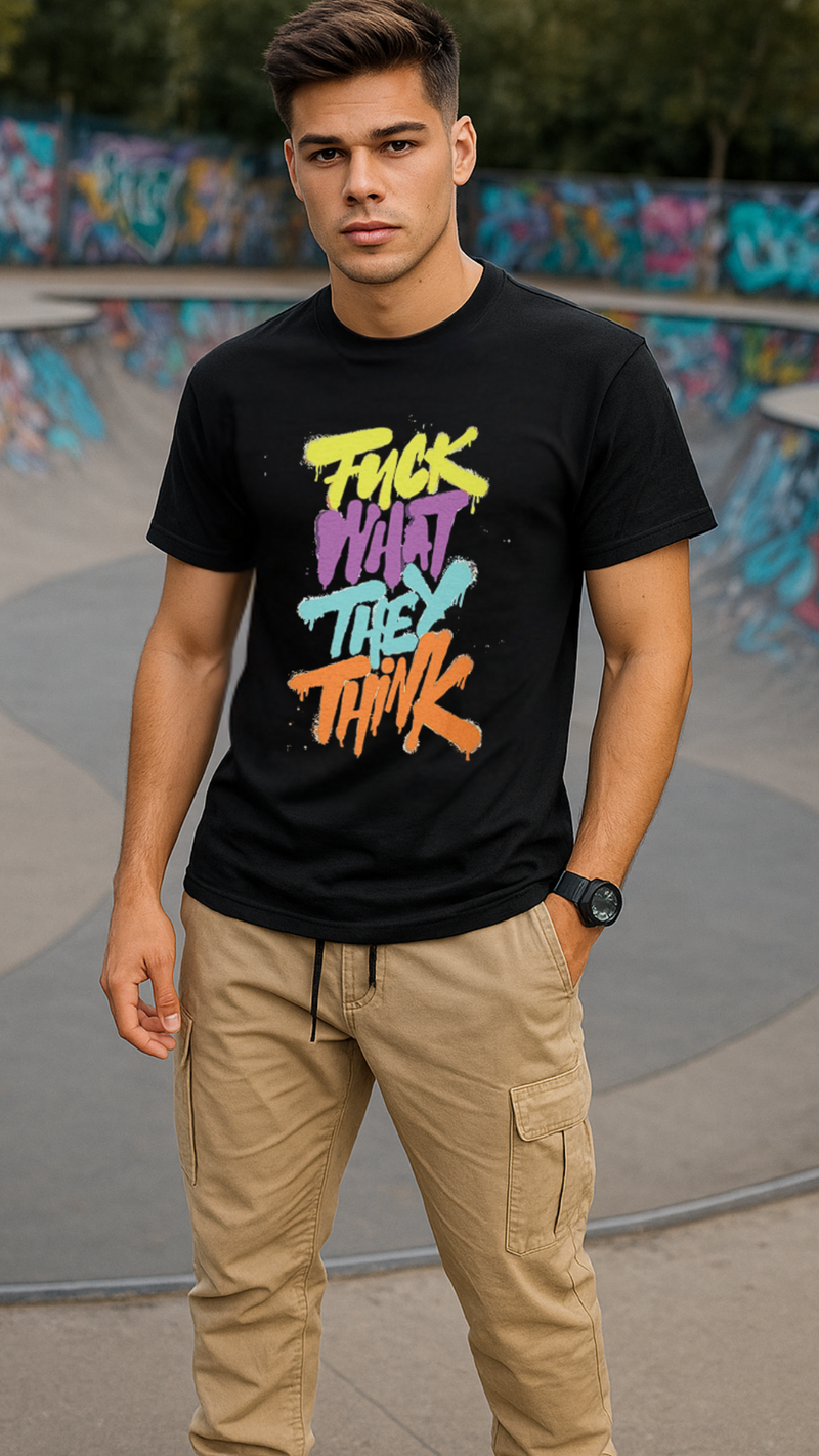 Men's Fuck What They Think Streetwear Classic Fit T-shirt