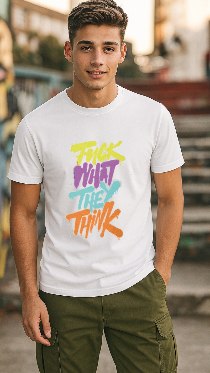 Men's Fuck What They Think Streetwear Classic Fit T-shirt