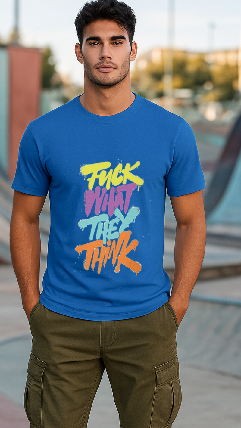 Men's Fuck What They Think Streetwear Classic Fit T-shirt