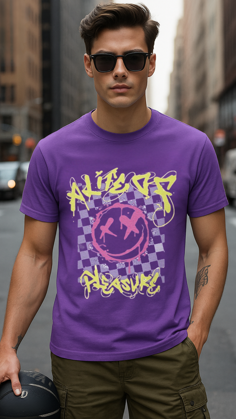 Men's A Life Of Pleasure Streetwear Classic Fit T-shirt