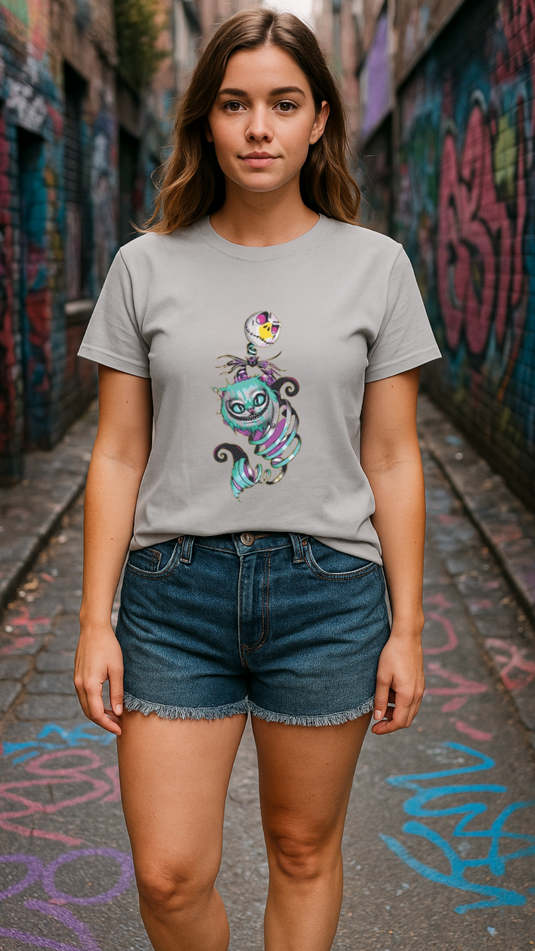 Women's Evil Cat Streetwear Classic Fit T-shirt