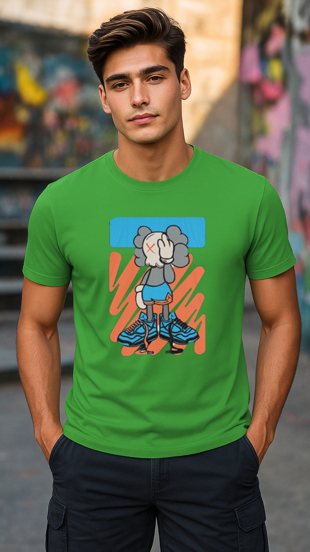 Men's Dumb Skull Dude Streetwear Classic Fit T-shirt