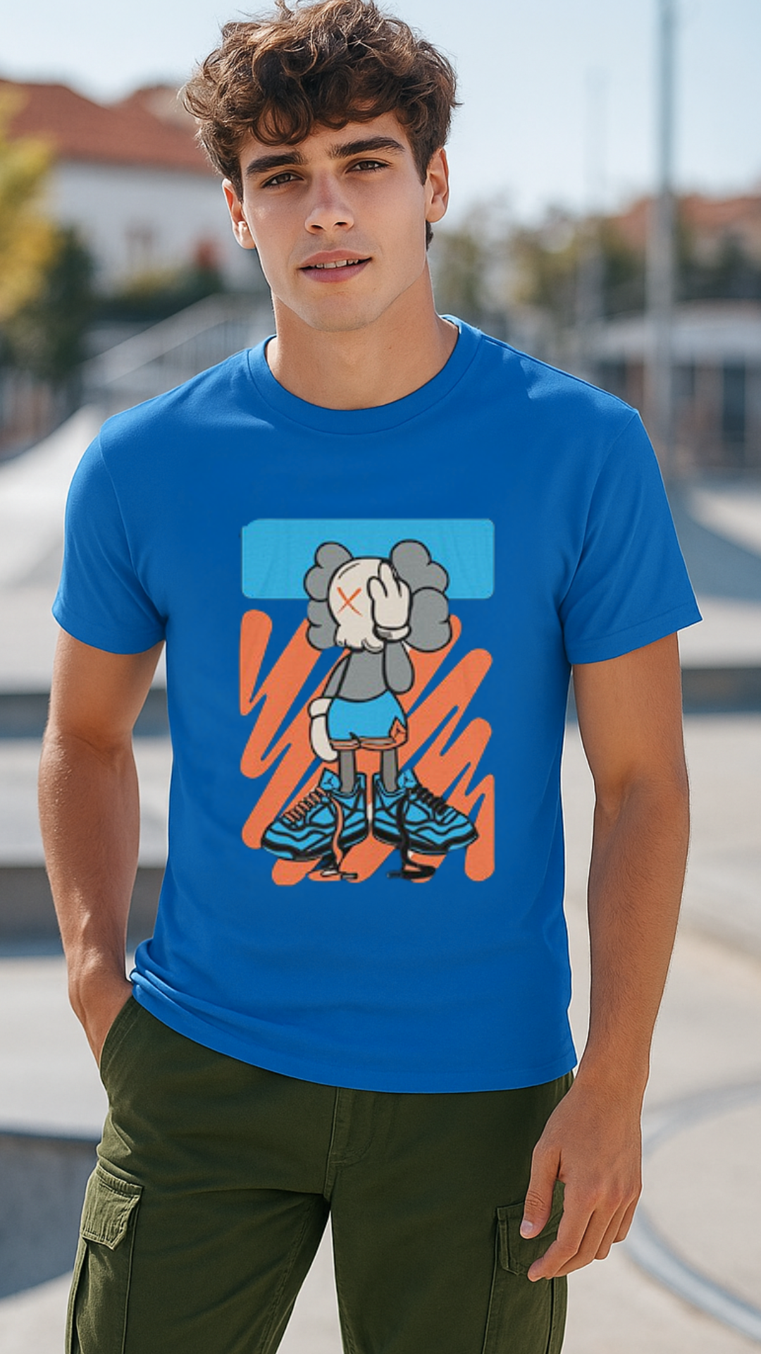 Men's Dumb Skull Dude Streetwear Classic Fit T-shirt