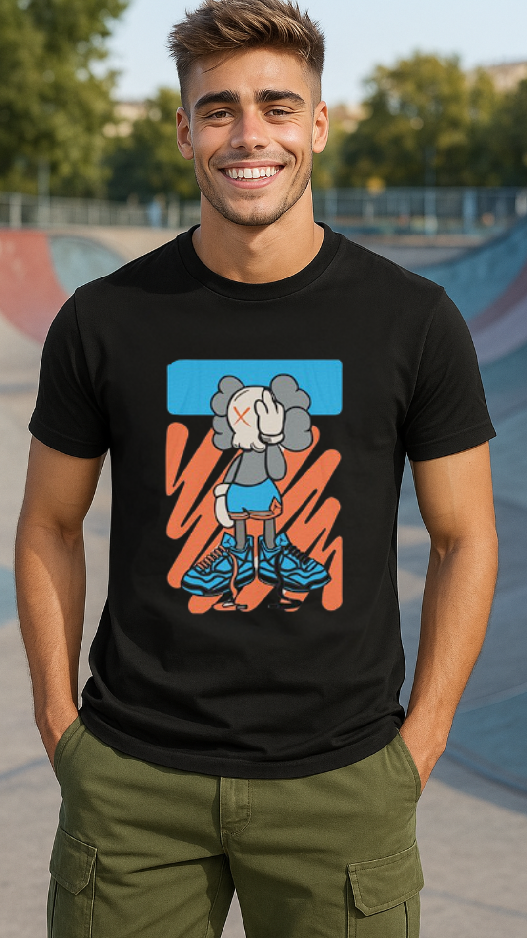 Men's Dumb Skull Dude Streetwear Classic Fit T-shirt