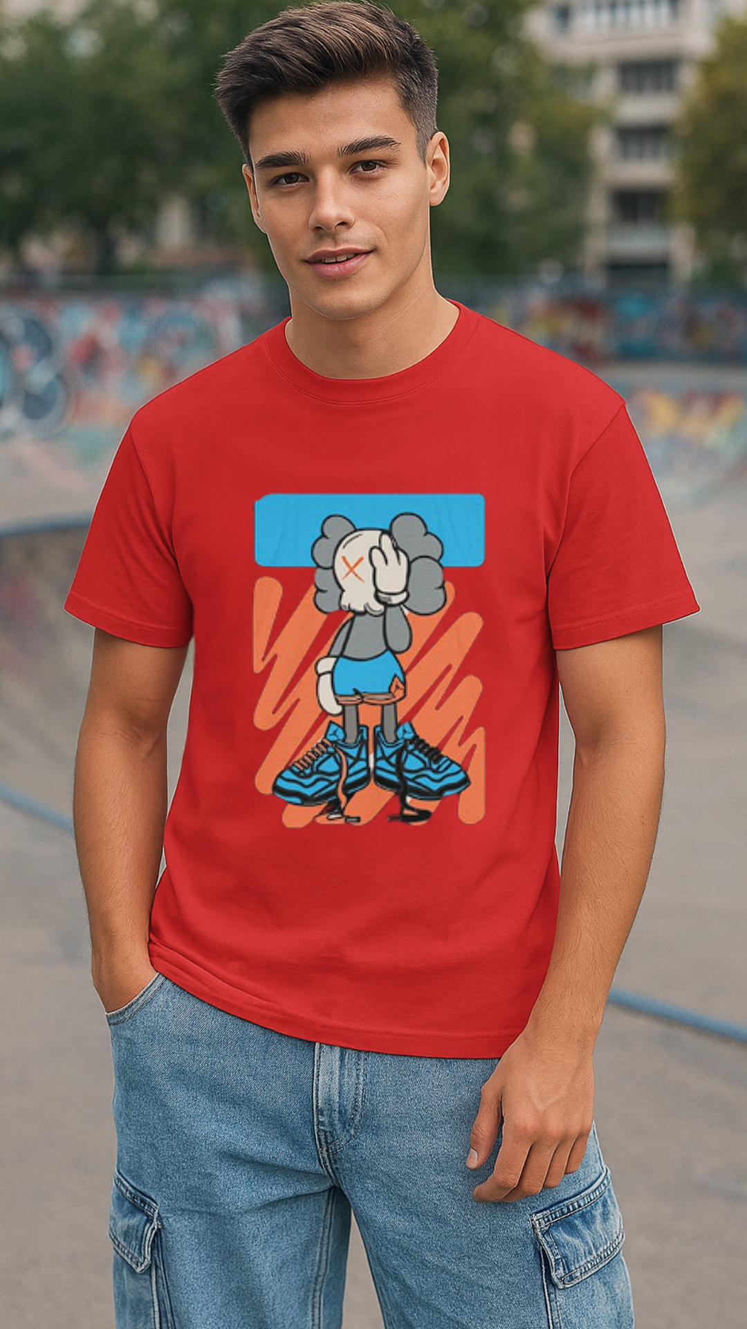 Men's Dumb Skull Dude Streetwear Classic Fit T-shirt