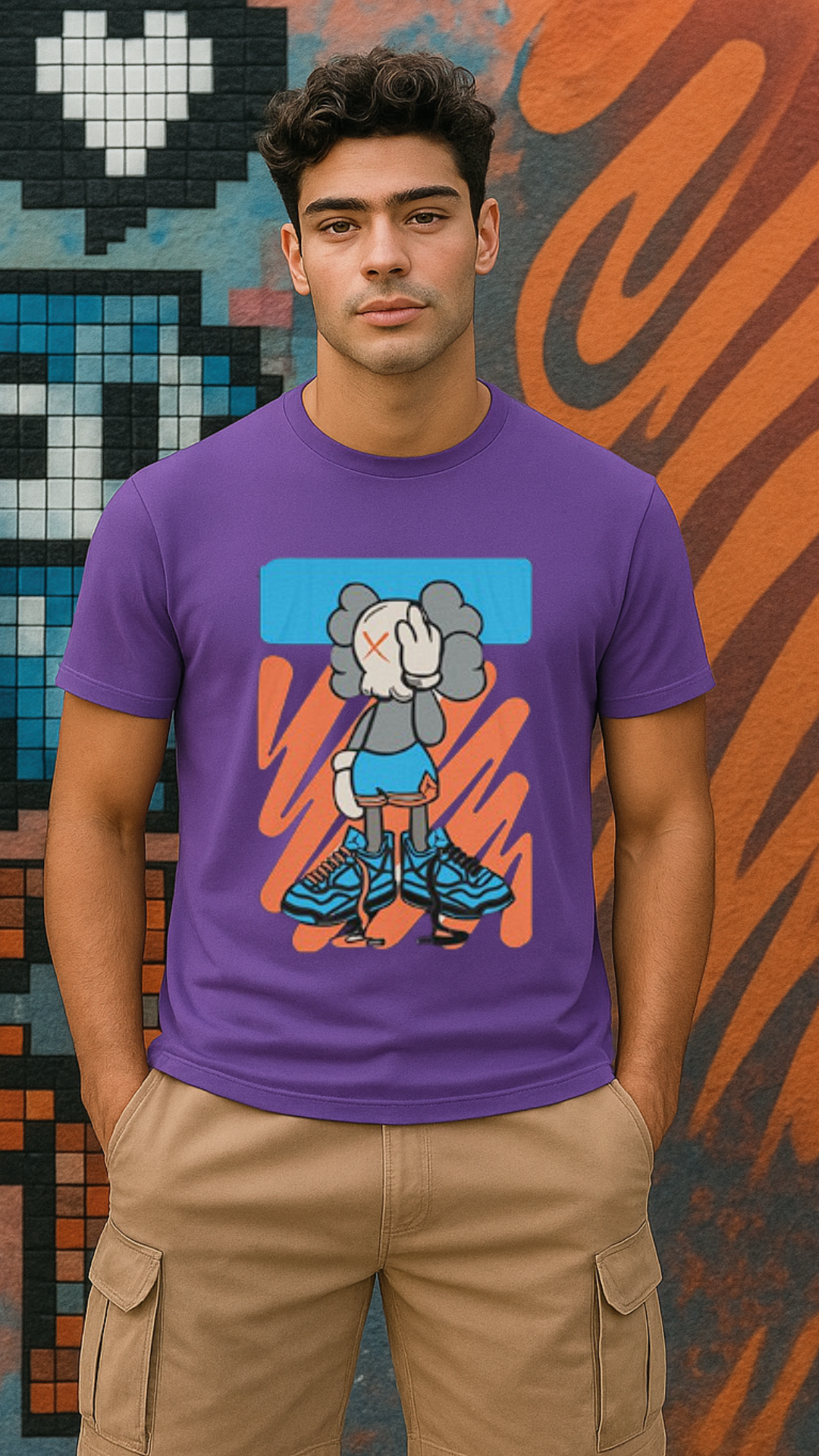 Men's Dumb Skull Dude Streetwear Classic Fit T-shirt
