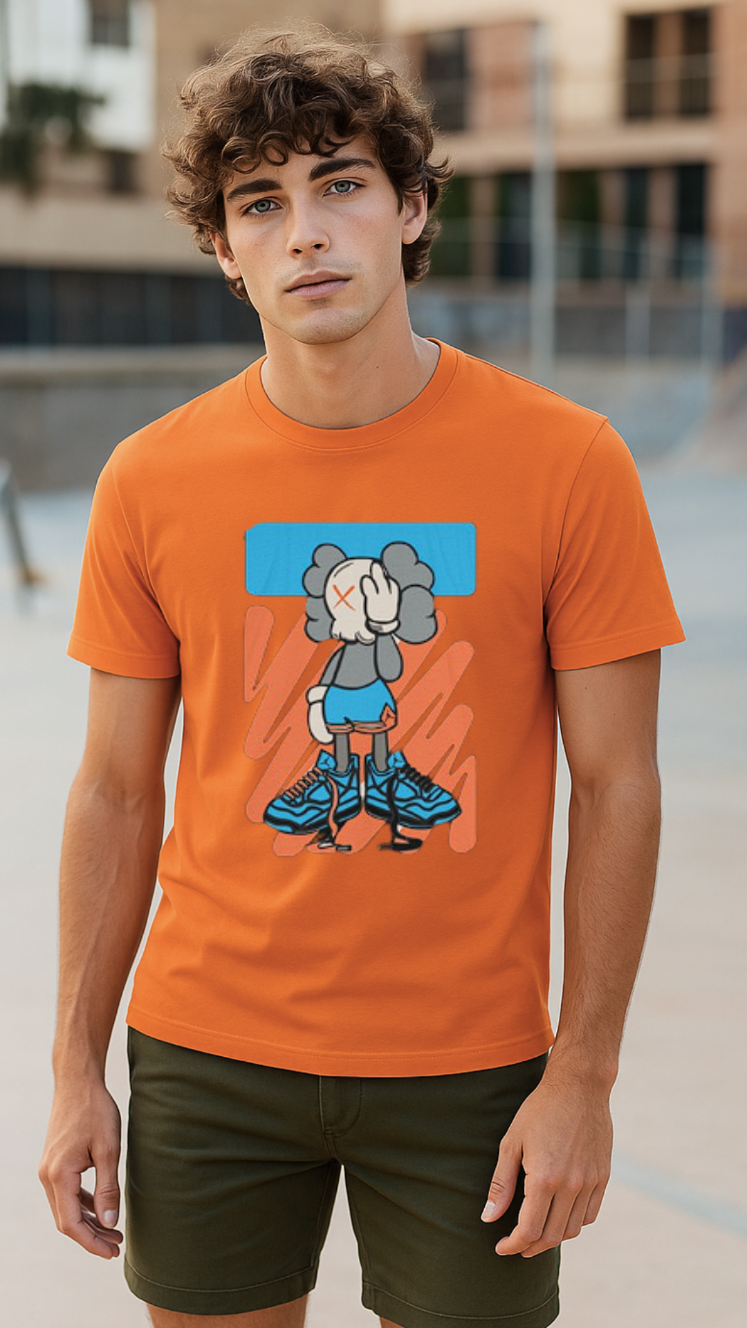 Men's Dumb Skull Dude Streetwear Classic Fit T-shirt