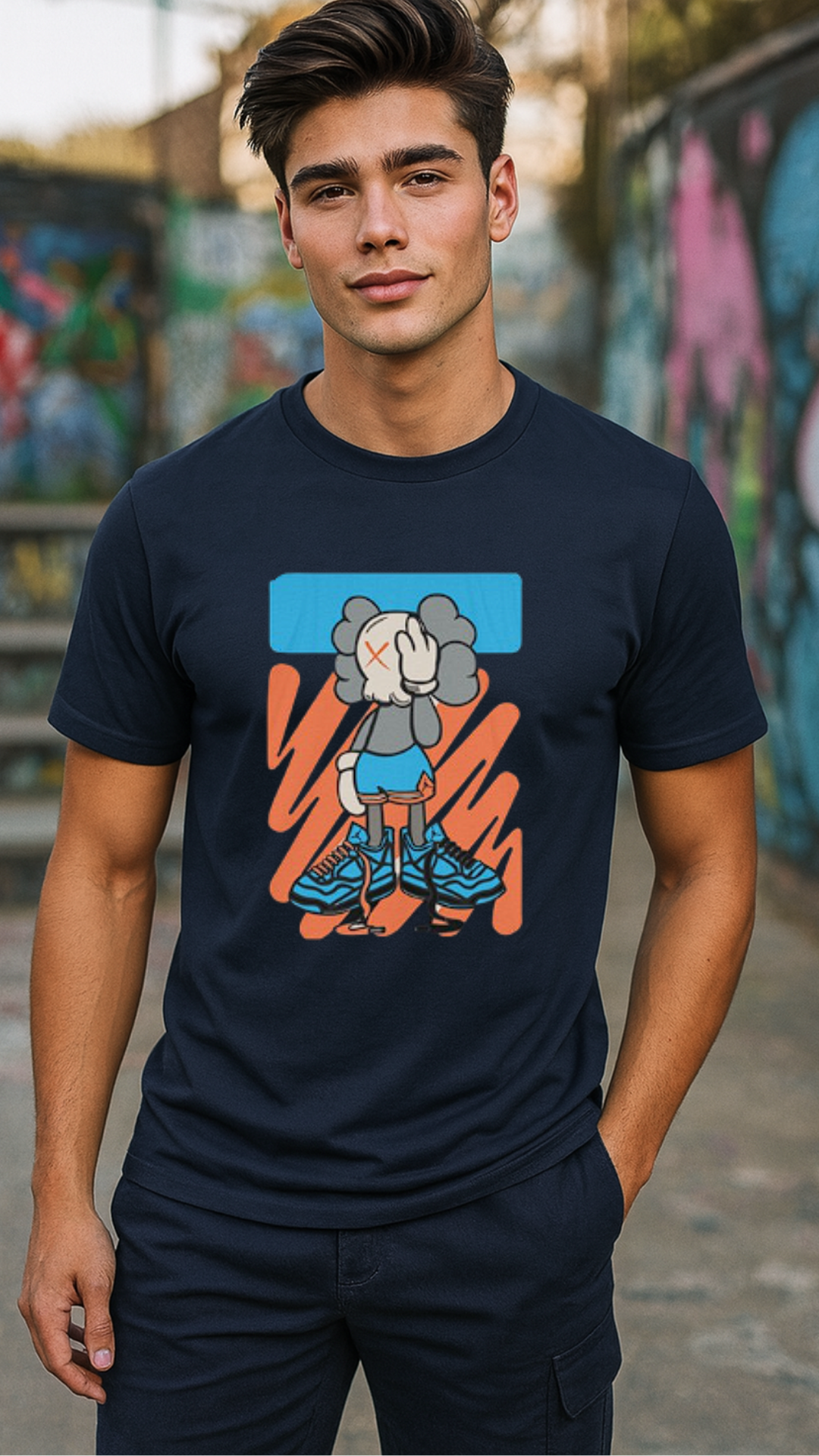 Men's Dumb Skull Dude Streetwear Classic Fit T-shirt