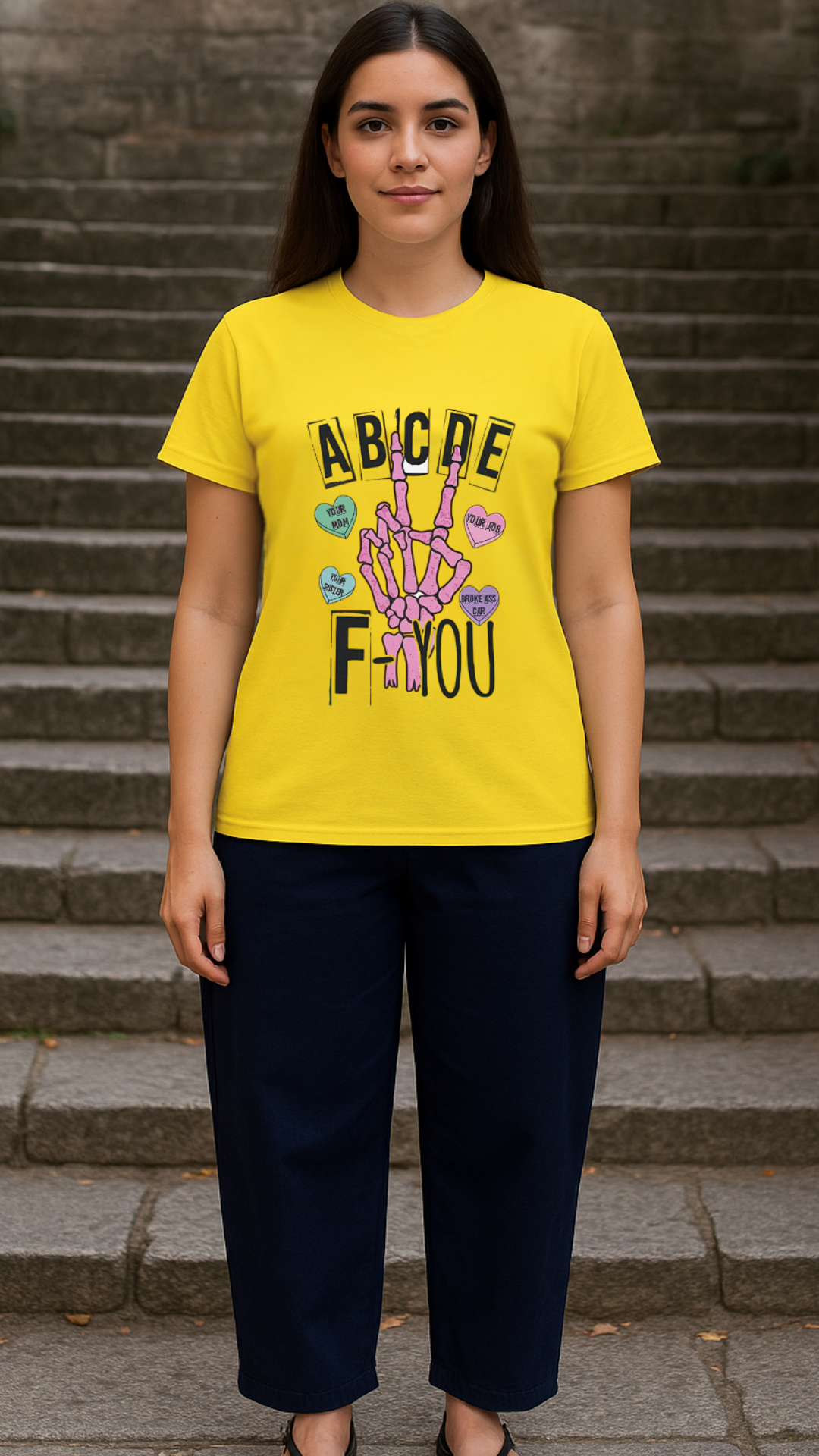 Women's ABCDEF Streetwear Classic Fit T-shirt