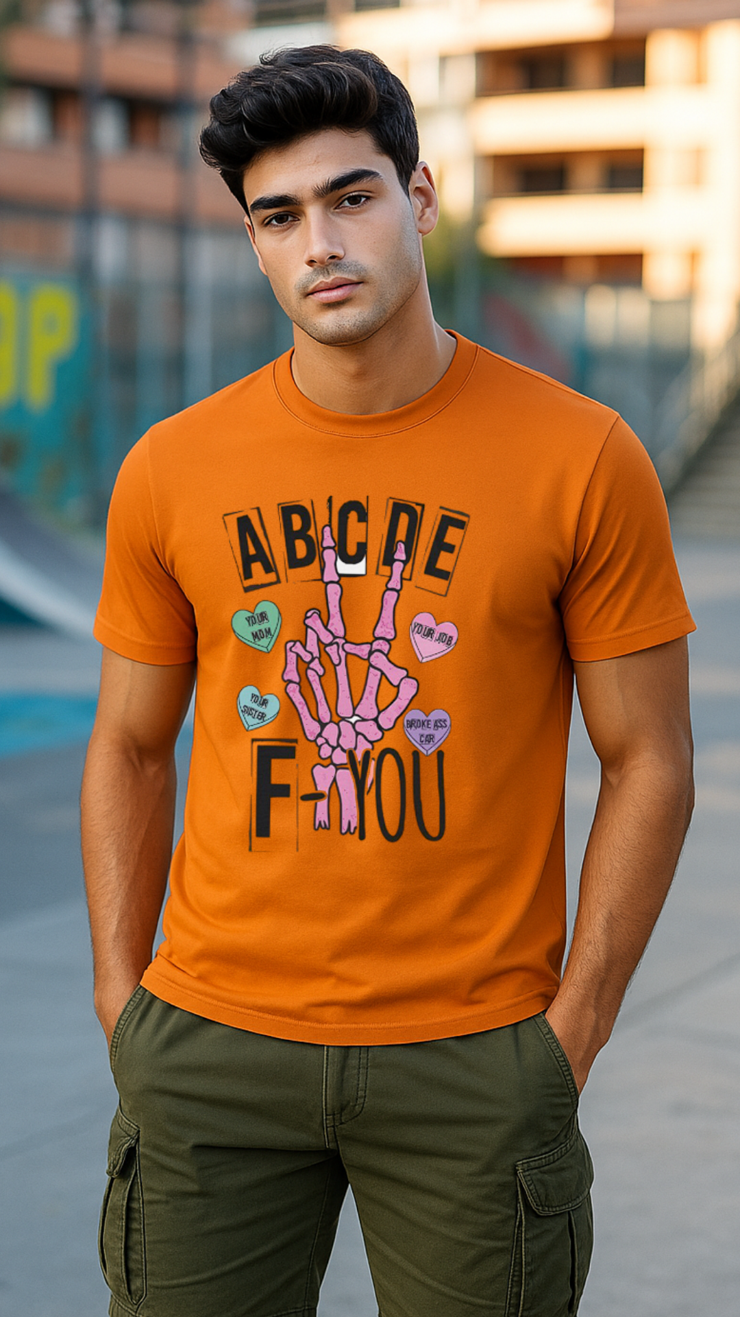 Men's ABCDEF Streetwear Classic Fit T-shirt