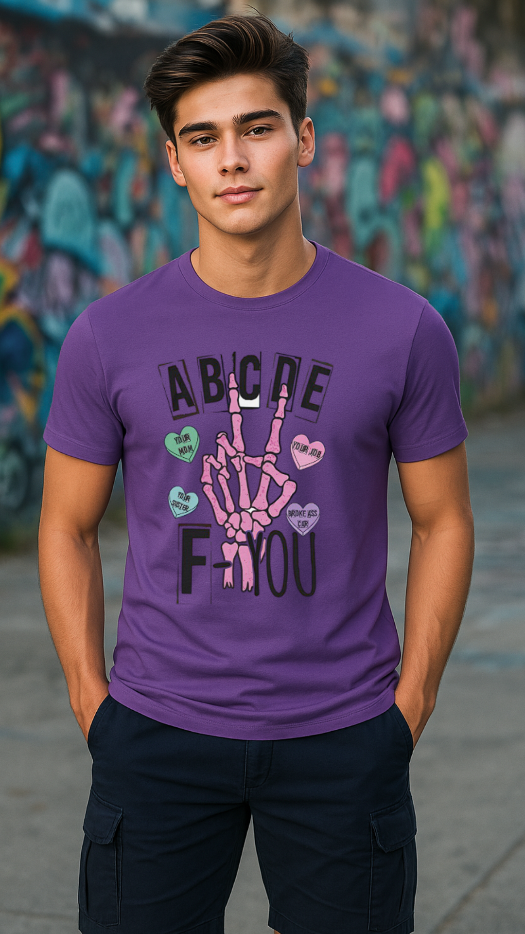 Men's ABCDEF Streetwear Classic Fit T-shirt