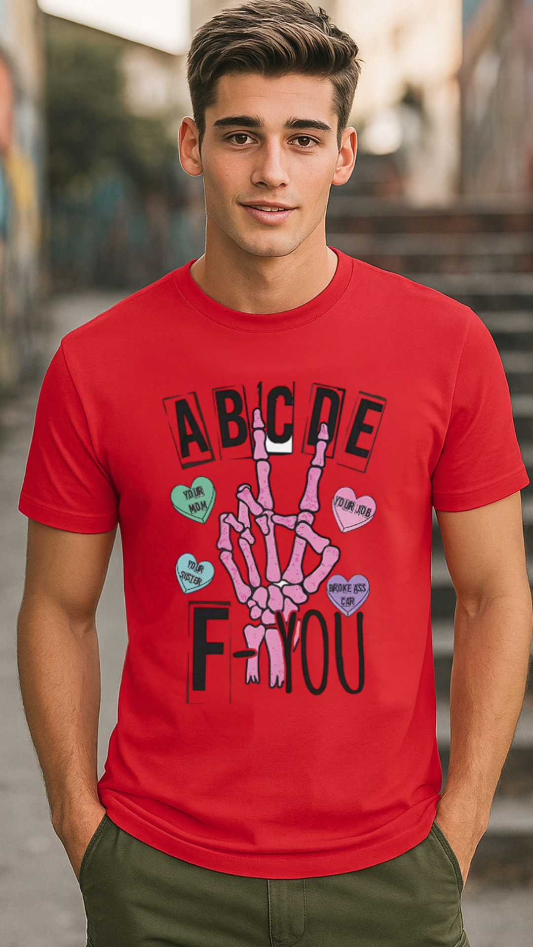 Men's ABCDEF Streetwear Classic Fit T-shirt
