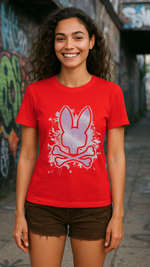 Women's Spray Skull Streetwear Classic Fit T-shirt