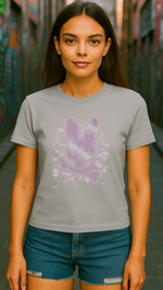 Women's Spray Skull Streetwear Classic Fit T-shirt