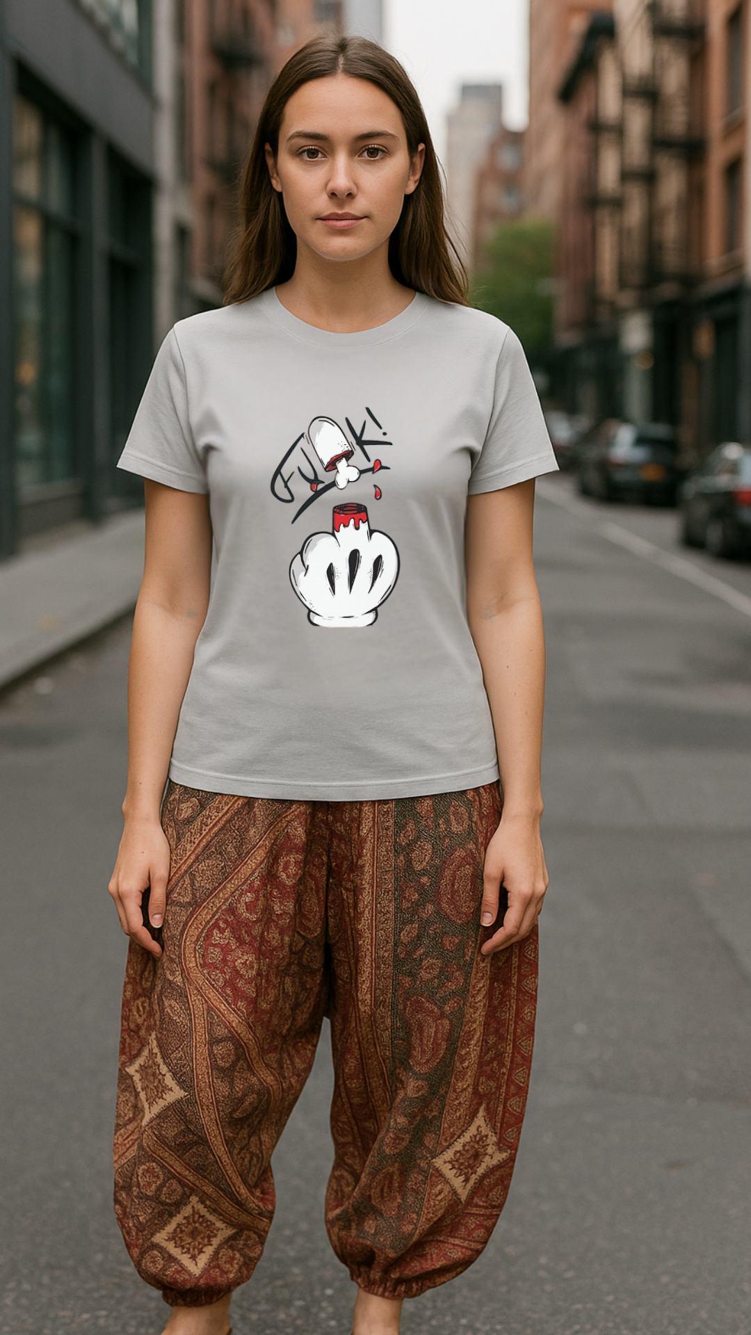 Women's Middle Finger Acid & Punk Classic Fit T-shirt