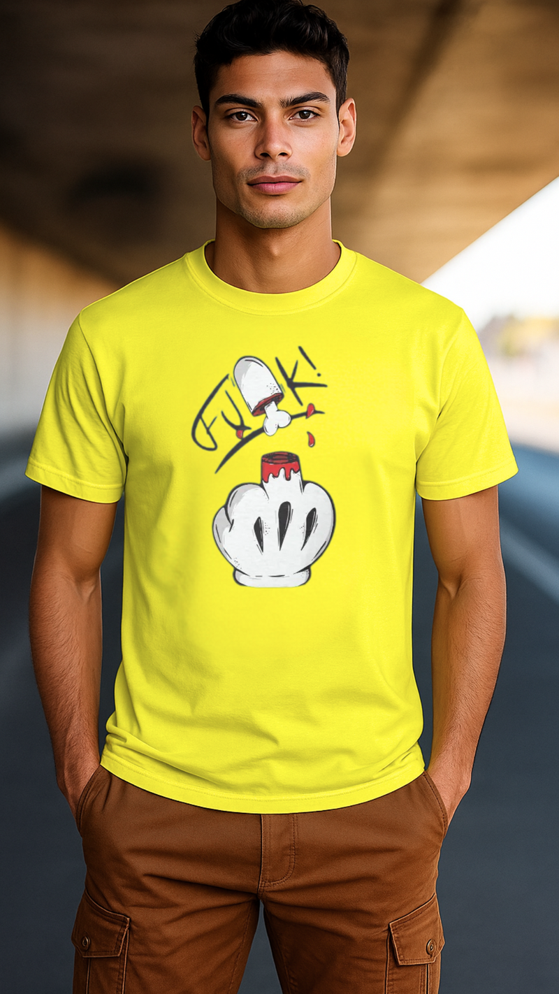 Men's Middle Finger Streetwear Classic Fit T-shirt