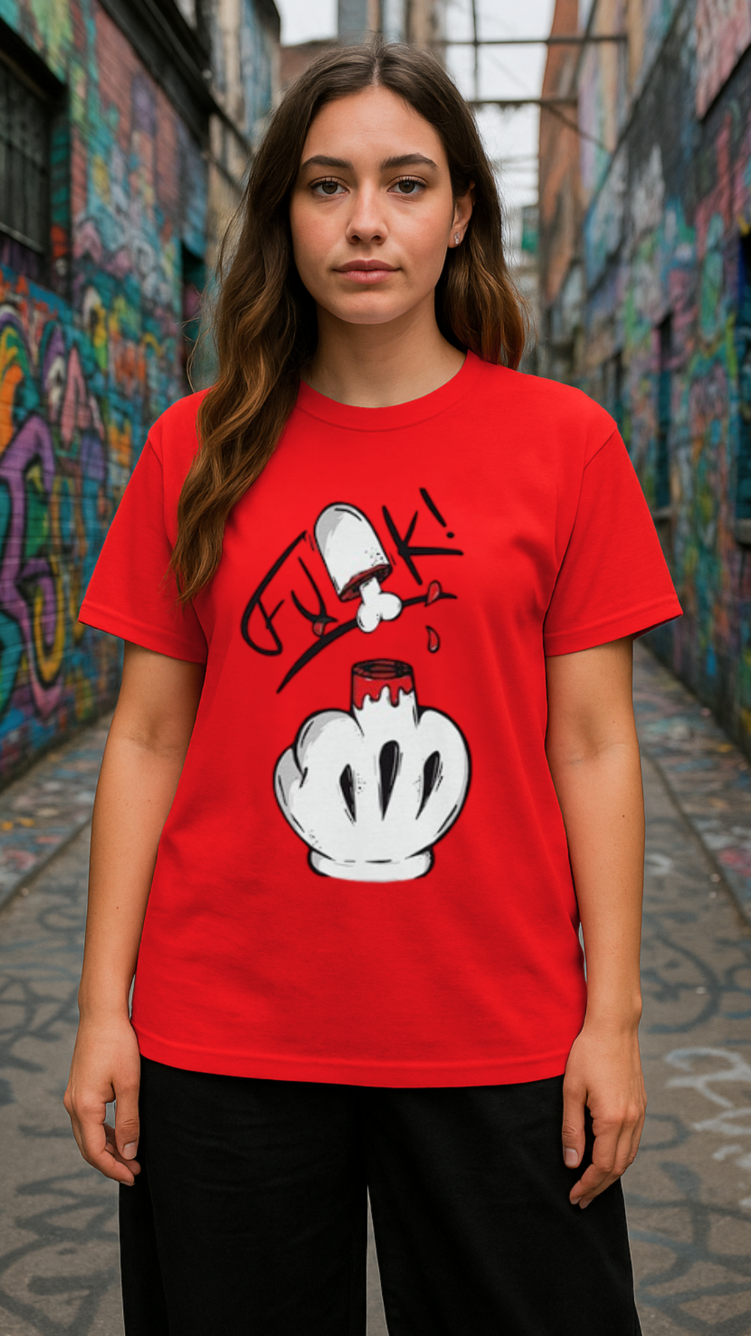 Women's Middle Finger Acid & Punk Classic Fit T-shirt