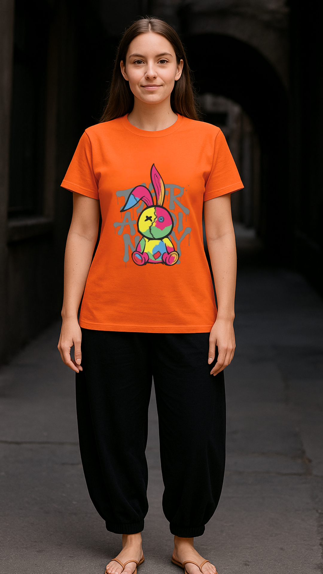 Women's Groovy Rabbit Streetwear Classic Fit T-shirt
