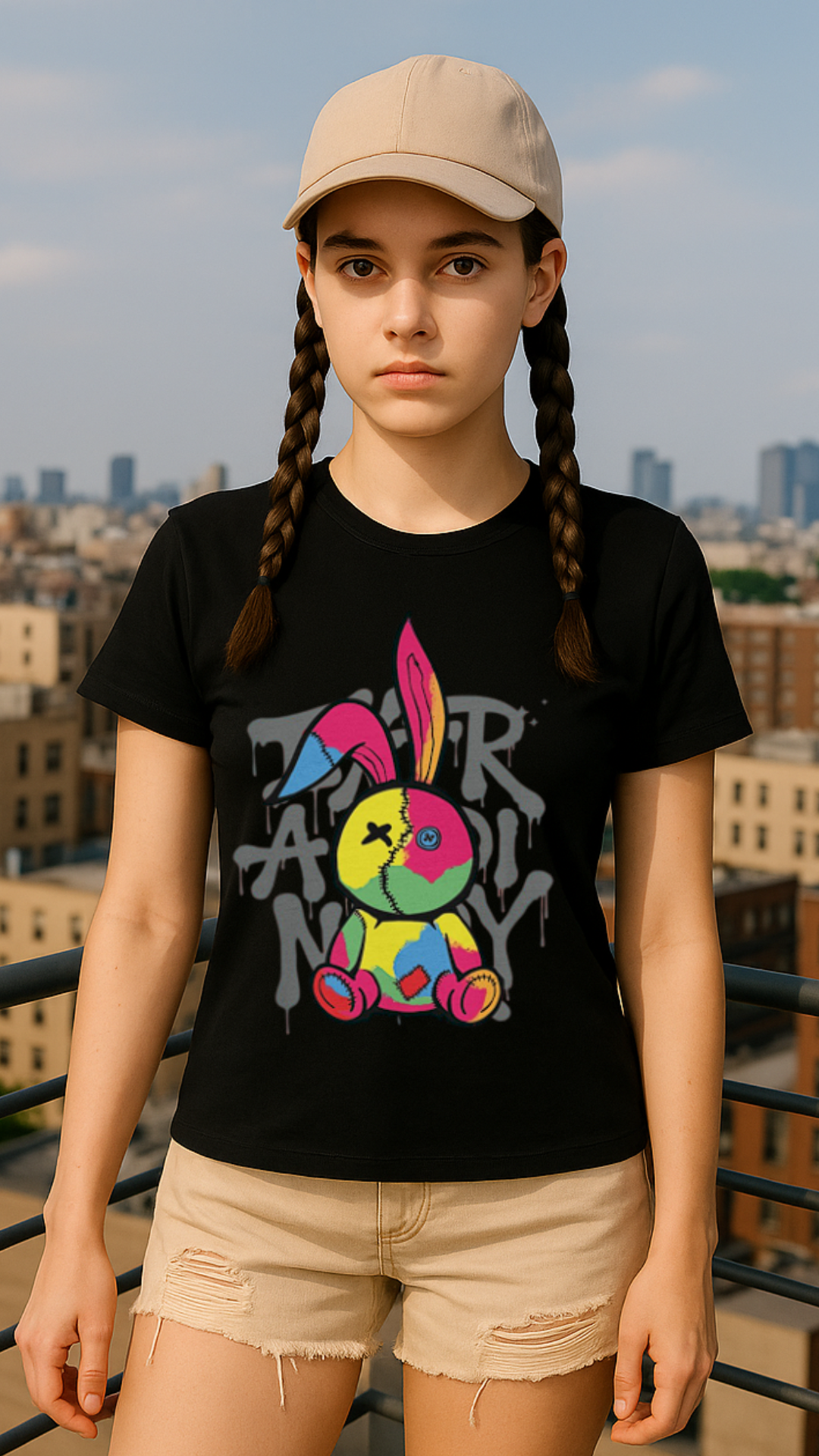 Women's Groovy Rabbit Streetwear Classic Fit T-shirt