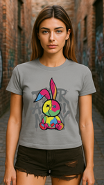 Women's Groovy Rabbit Streetwear Classic Fit T-shirt
