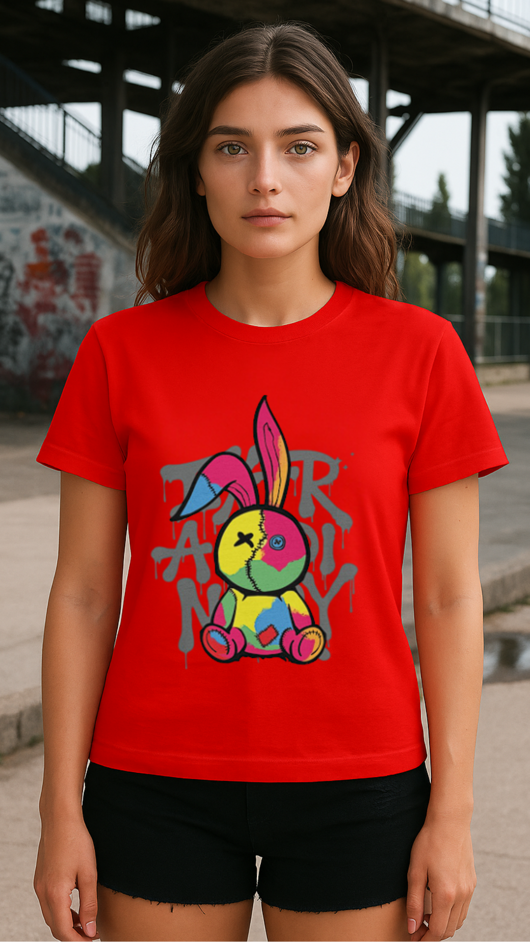 Women's Groovy Rabbit Streetwear Classic Fit T-shirt