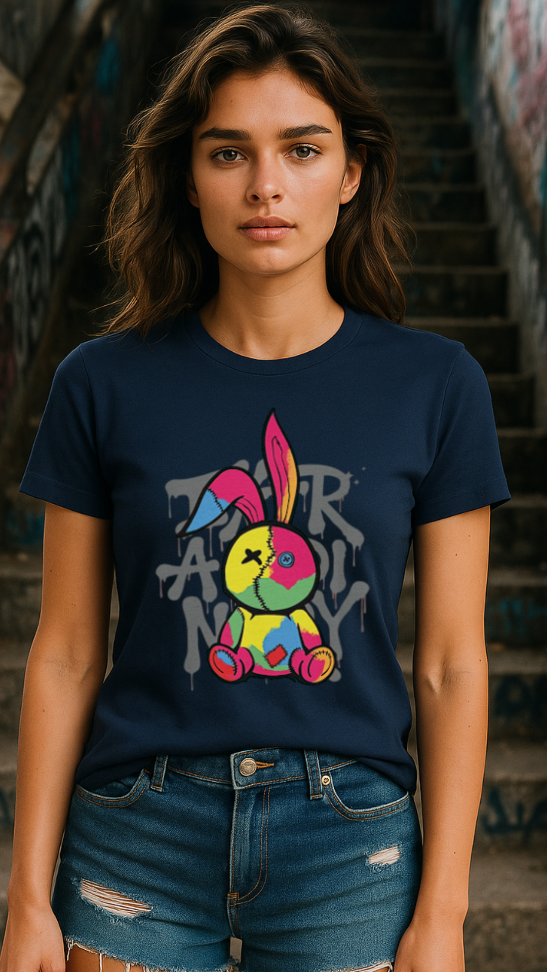 Women's Groovy Rabbit Streetwear Classic Fit T-shirt